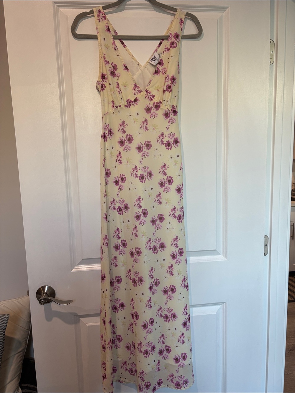 Princess Polly Cream Maxi Dress with Pink Floral Print